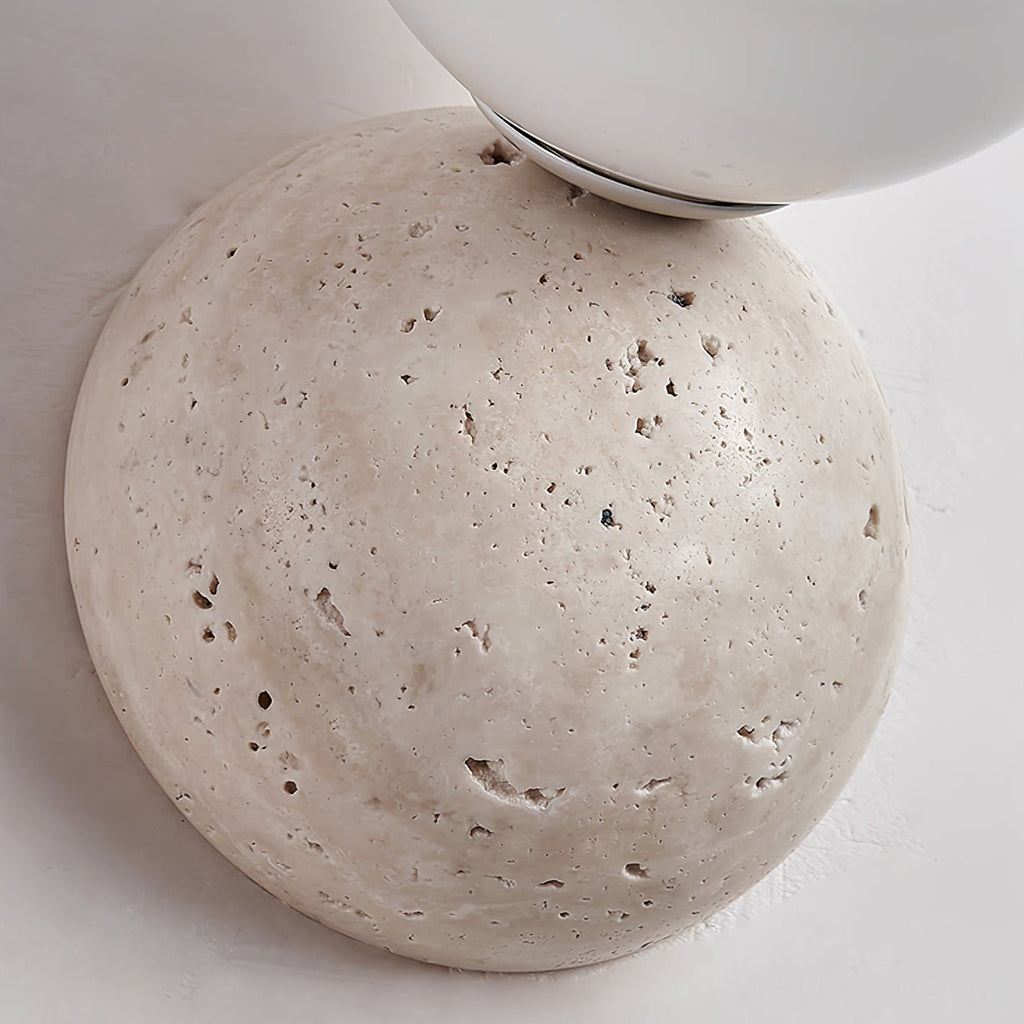 Celestial Travertine Wall Light, Hardwired Wall Sconce, detail 9
