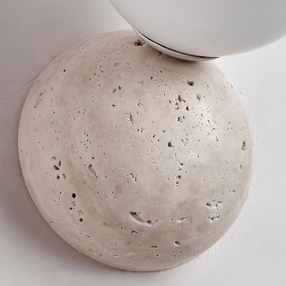 Celestial Travertine Wall Light, Hardwired Wall Sconce, detail 9