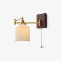 Ceramic Geometry Wall Light, Hardwired Wall Sconce, Wood, Model D ∅ 5.9″ x H 7.1″