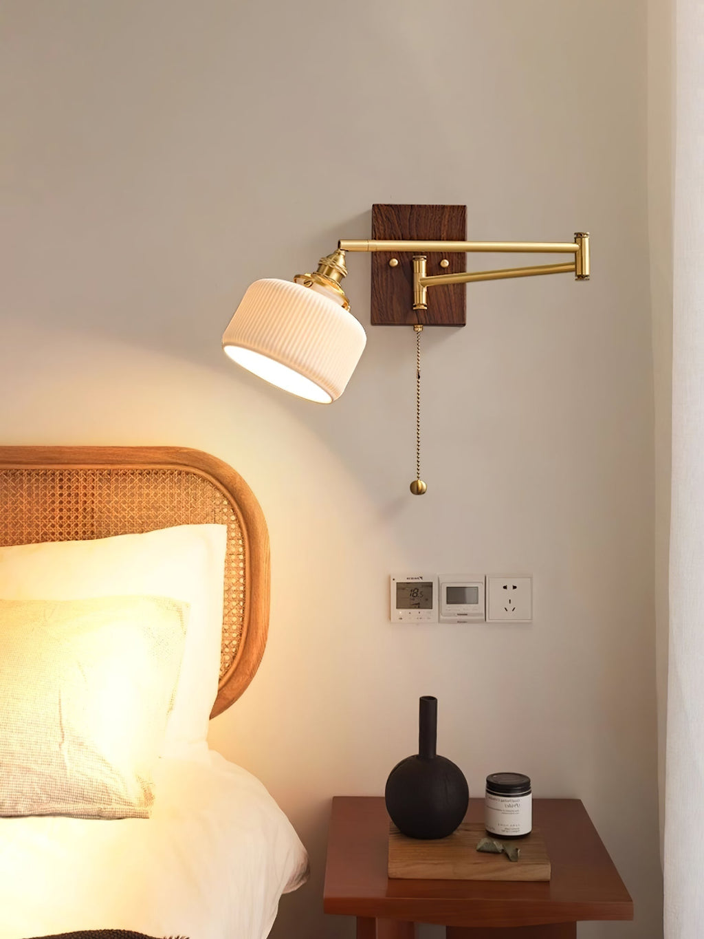 Ceramic Geometry Wall Light, Hardwired Wall Sconce, detail 3