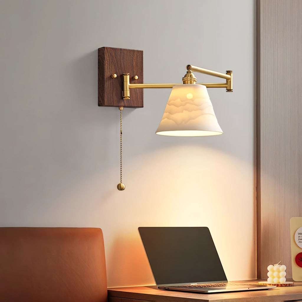 Ceramic Geometry Wall Light, Hardwired Wall Sconce, detail 2