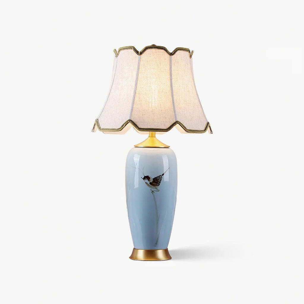 Ceramic Oval Desk Light, Bedside Table Lamp, detail 2