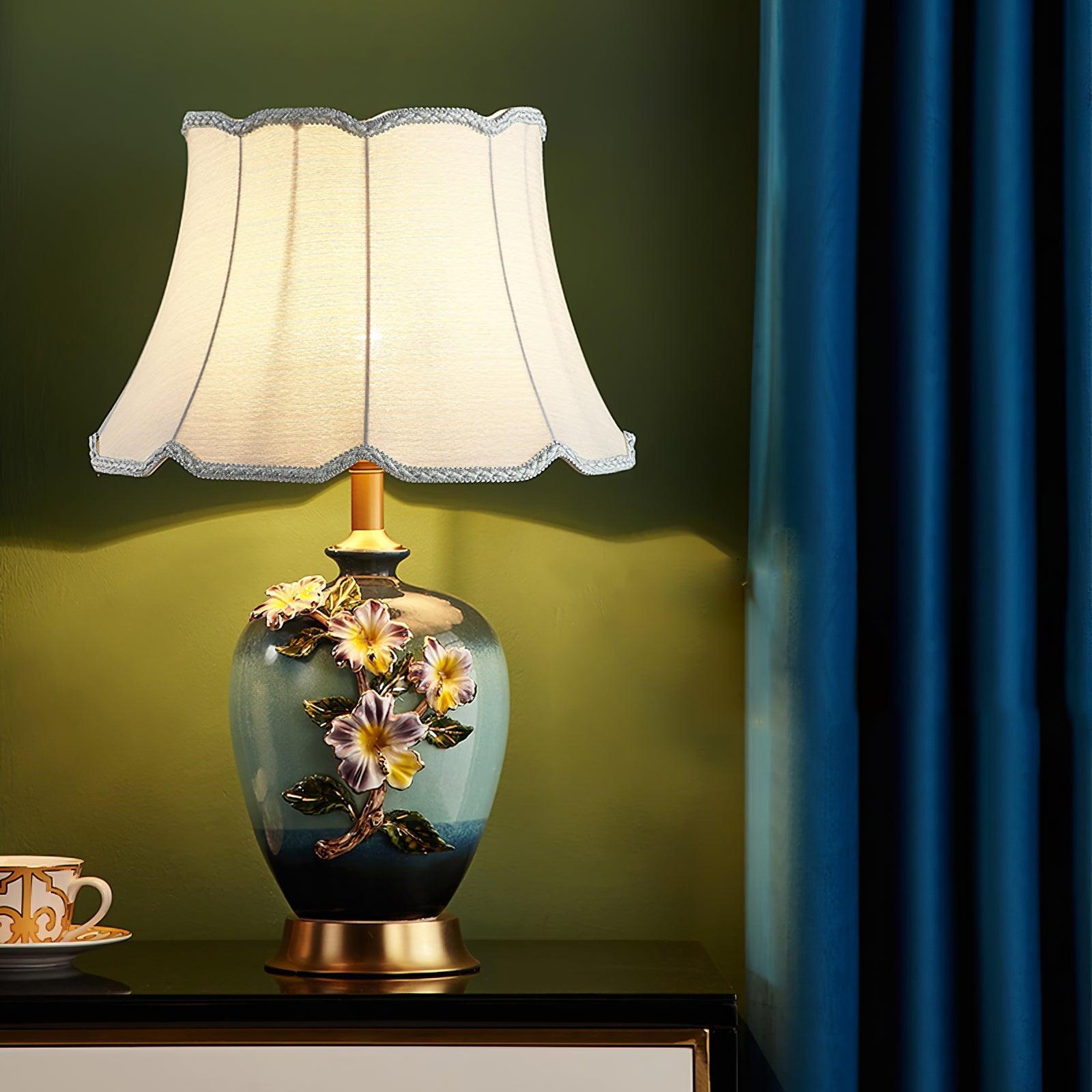 Ceramic Pattern Table Light, Bedside Table Lamp, detail 3