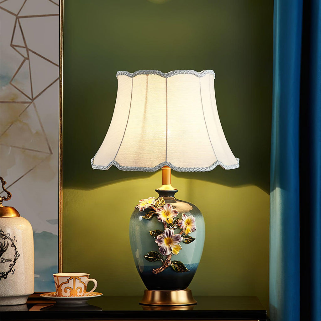 Ceramic Pattern Table Light, Bedside Table Lamp, detail 2