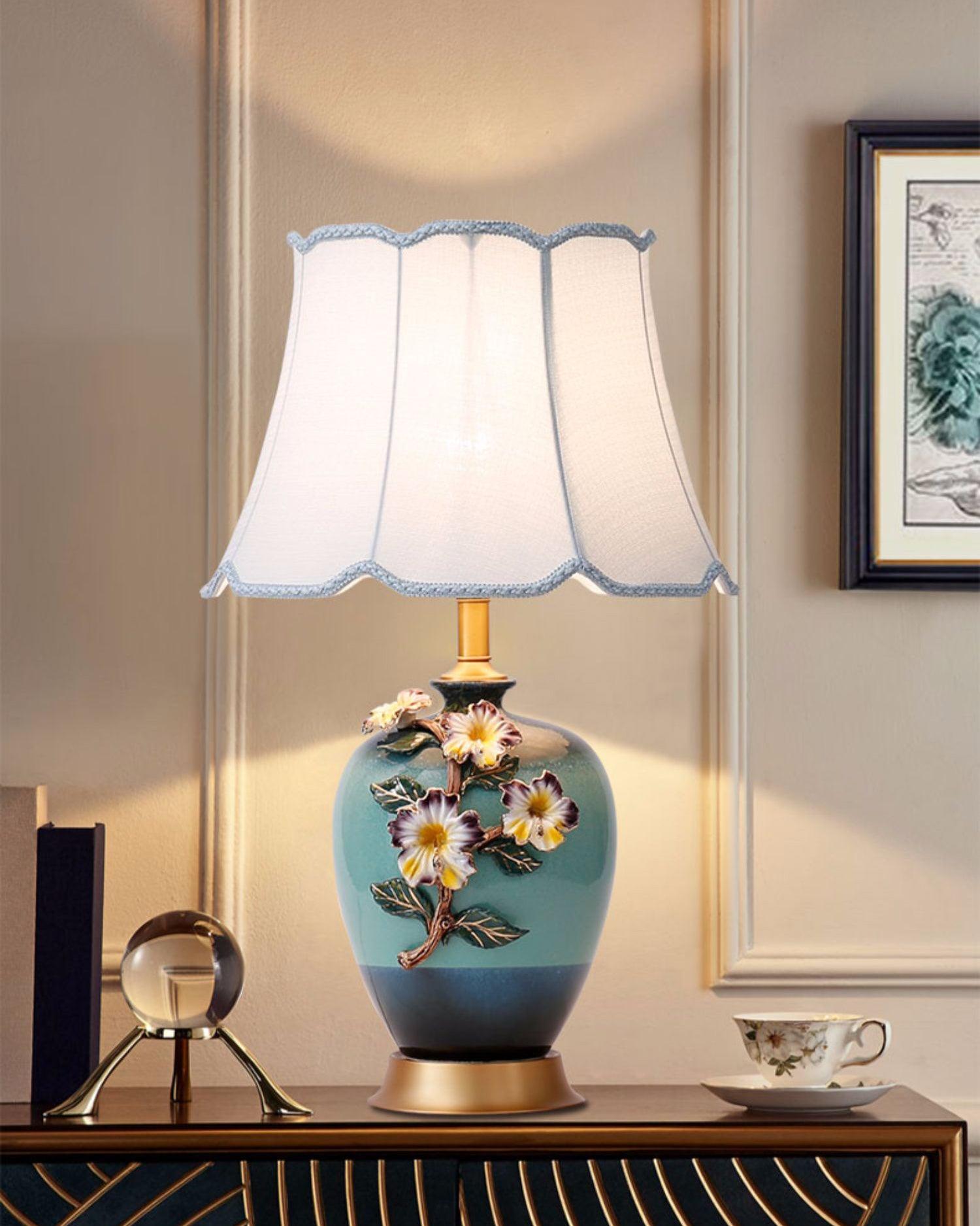 Ceramic Pattern Table Light, Bedside Table Lamp, detail 4