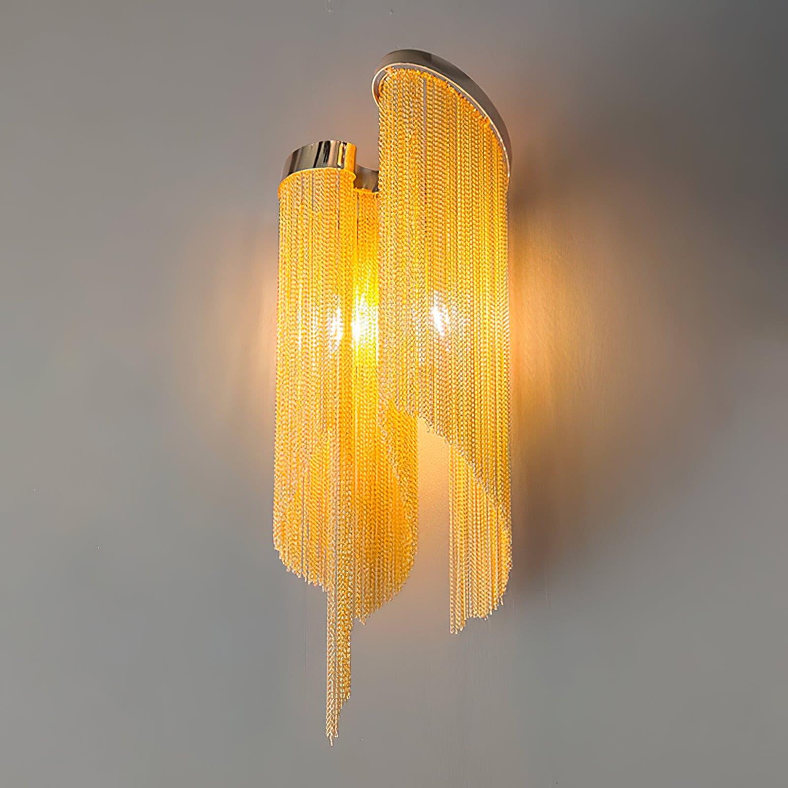 Chain Tassel Wall Light, Hardwired Wall Sconce, detail 6