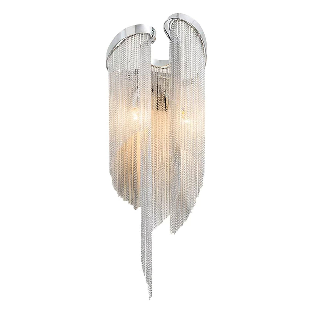Chain Tassel Wall Light, Hardwired Wall Sconce, Metal, Dia 23cm x H 60cm