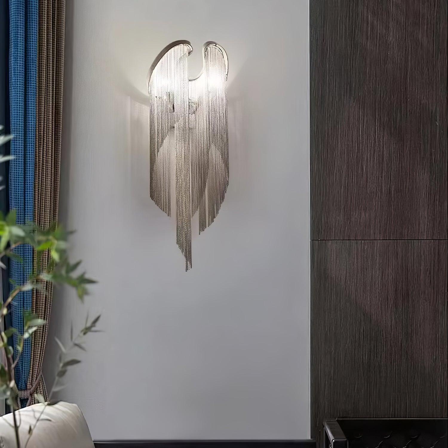 Chain Tassel Wall Light, Hardwired Wall Sconce, detail 4