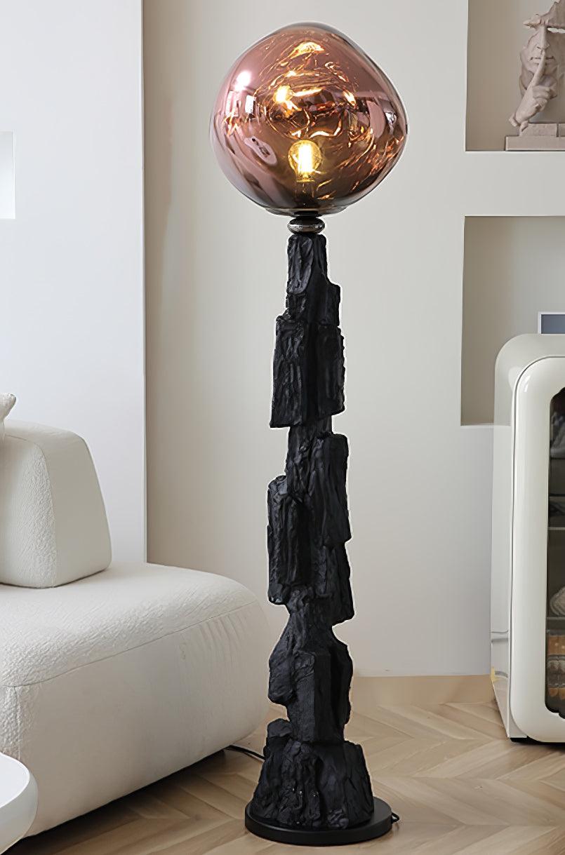 Charcoal Lava Floor Light, Floor Lamp, detail 4