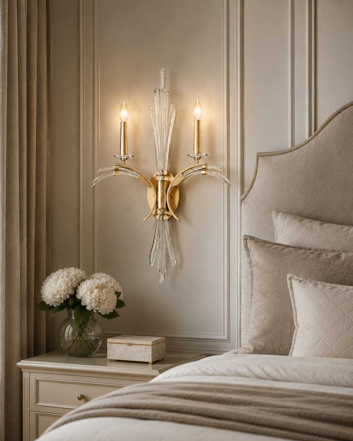Fine Art Trevi 2 Light 21.5 inch Gold Sconce Wall Light