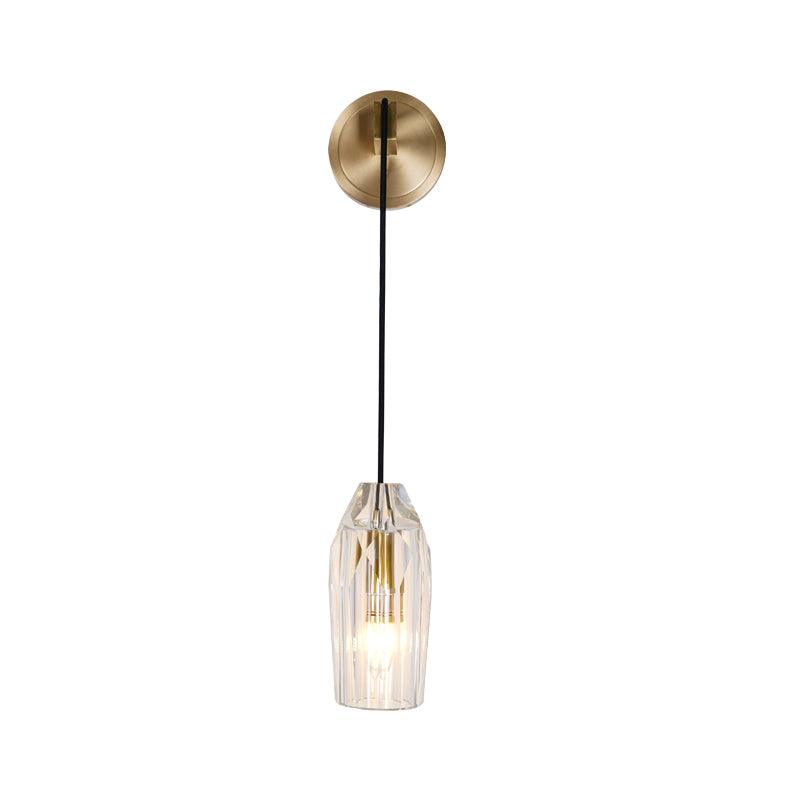 Chatelet Wall Light, Bedroom Wall Sconce, Brass, Dia 12cm x H 22cm