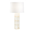 Chelsea House Elizabeth Wicker Stacked Alabaster 31 Inch Table Light, Bedside Table Lamp, Height: 31.8 Inches