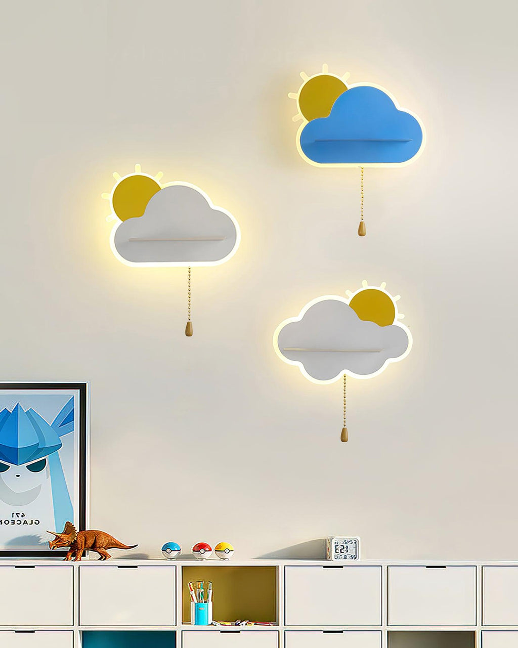 Child Cloud Wall Light, Bedroom Wall Sconce, detail 12