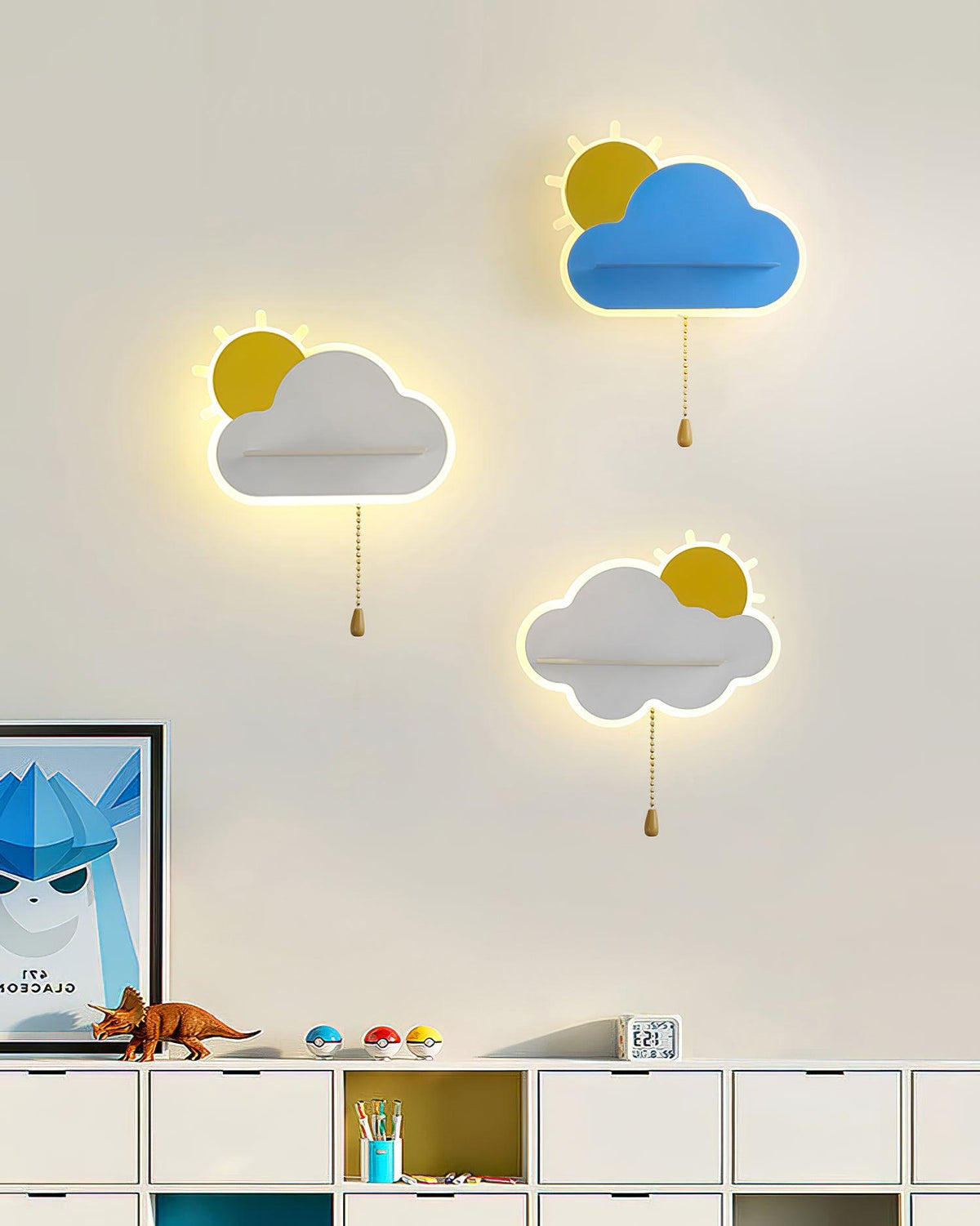 Child Cloud Wall Light, Bedroom Wall Sconce, detail 12
