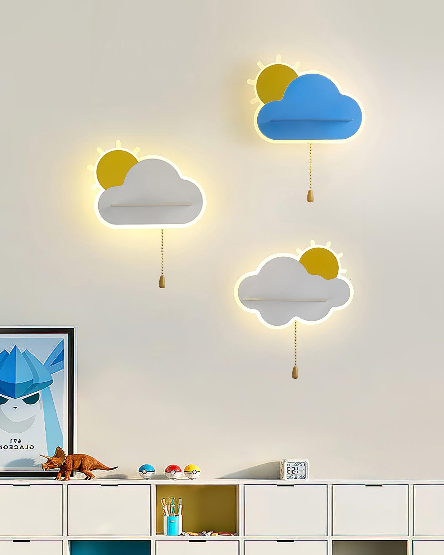 Child Cloud Wall Light, Bedroom Wall Sconce, detail 12