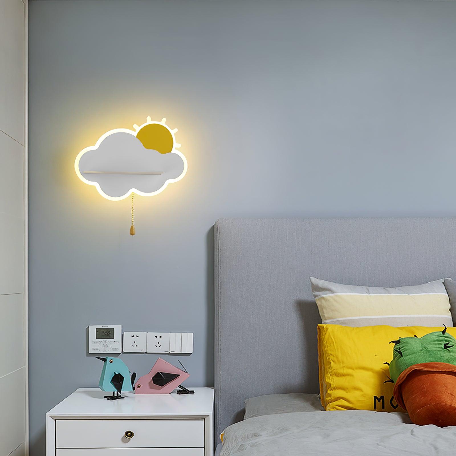 Child Cloud Wall Light, Bedroom Wall Sconce, detail 4