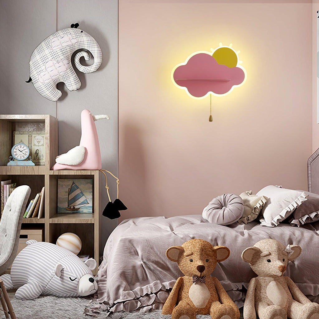 Child Cloud Wall Light, Bedroom Wall Sconce, detail 5