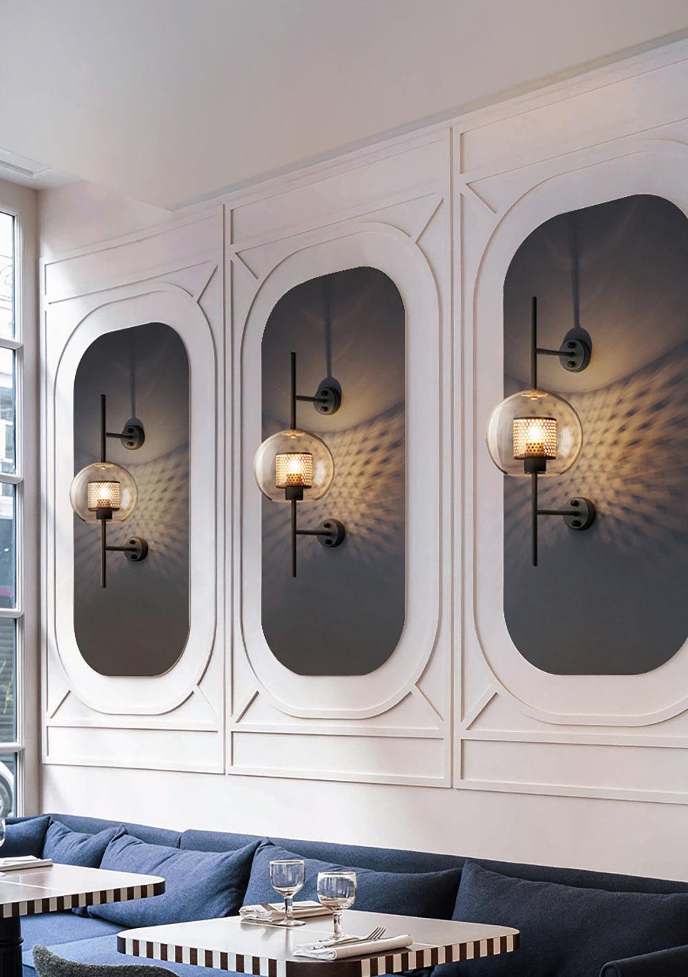 Chiswick Glass Wall Light, Hardwired Wall Sconce, detail 46