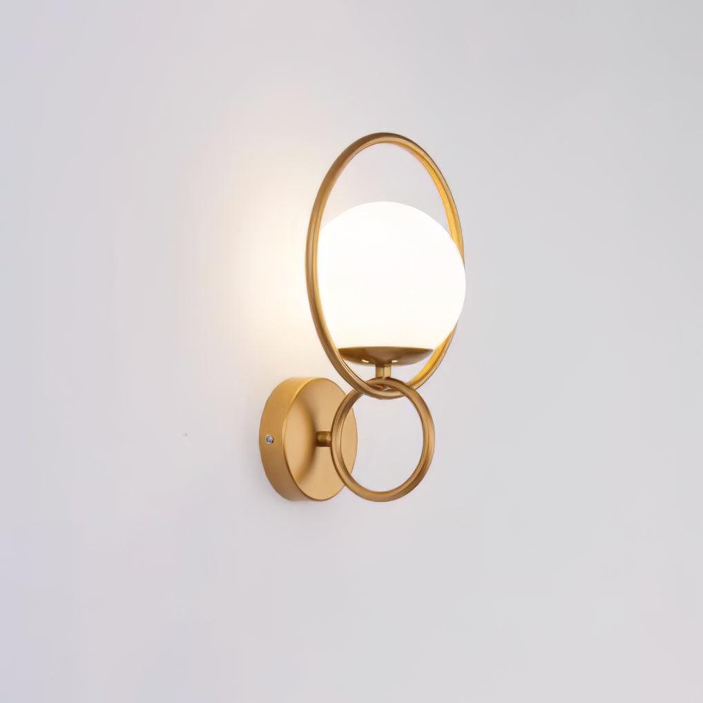 Circle Global Wall Light, Hardwired Wall Sconce, Metal, Dia 23cm x H 35cm