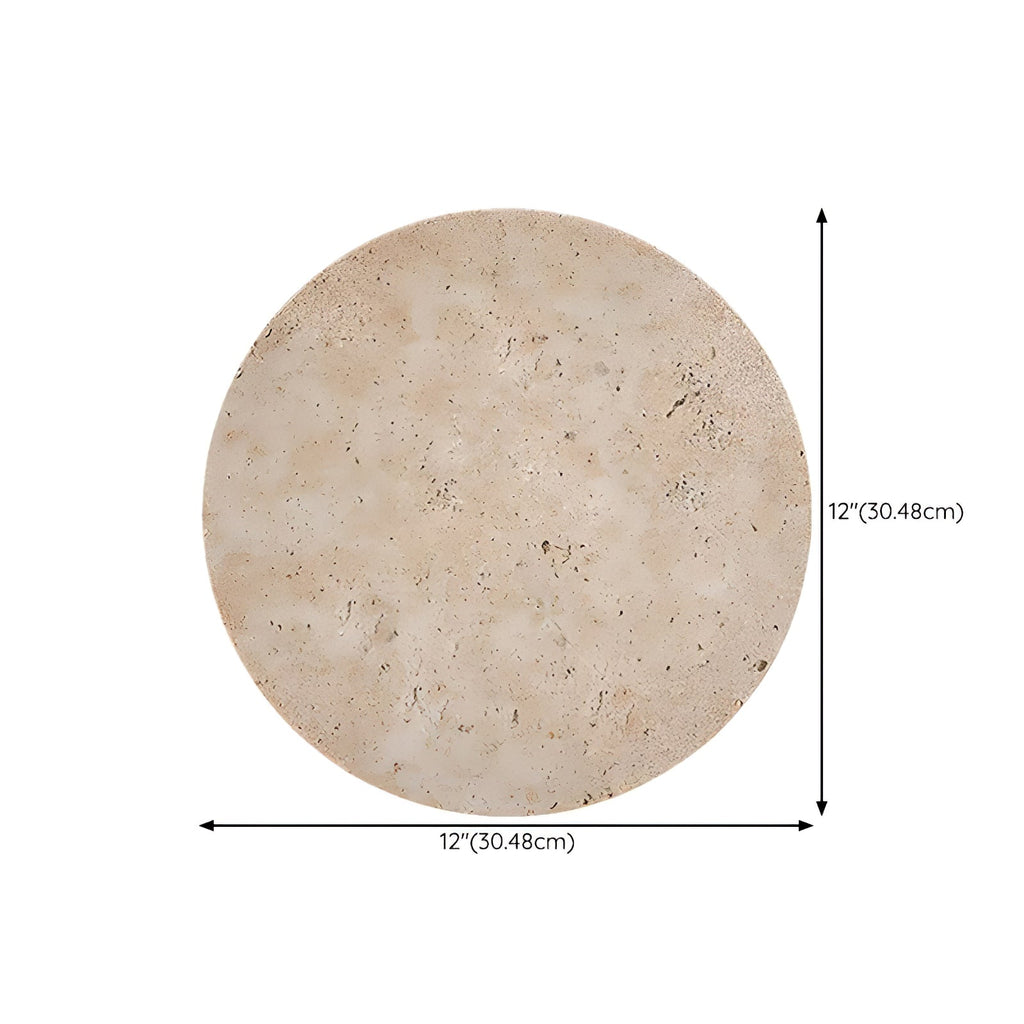 Circle Travertine Wall Light, Hardwired Wall Sconce, detail 11
