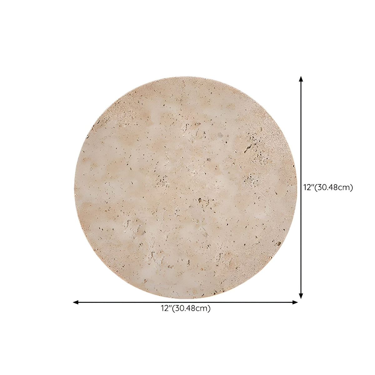 Circle Travertine Wall Light, Hardwired Wall Sconce, detail 11
