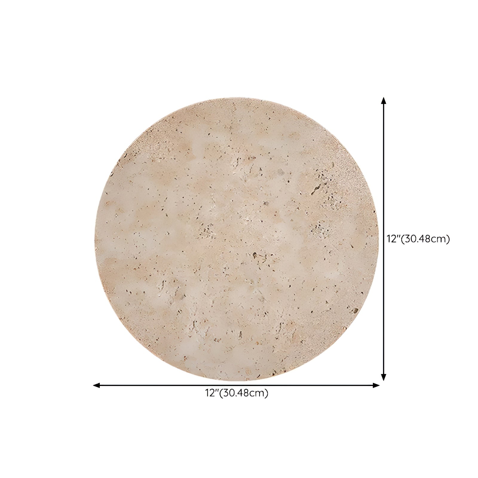 Circle Travertine Wall Light, Hardwired Wall Sconce, detail 11