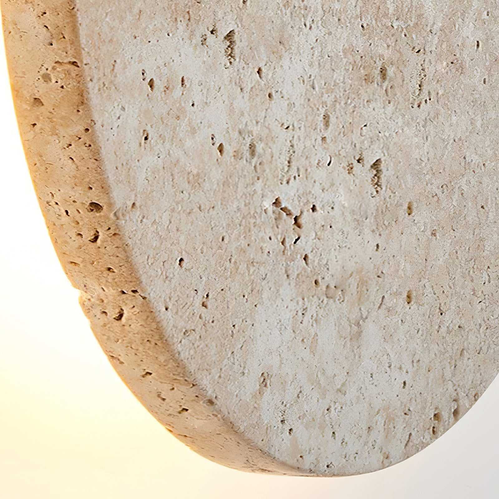 Circle Travertine Wall Light, Hardwired Wall Sconce, detail 12