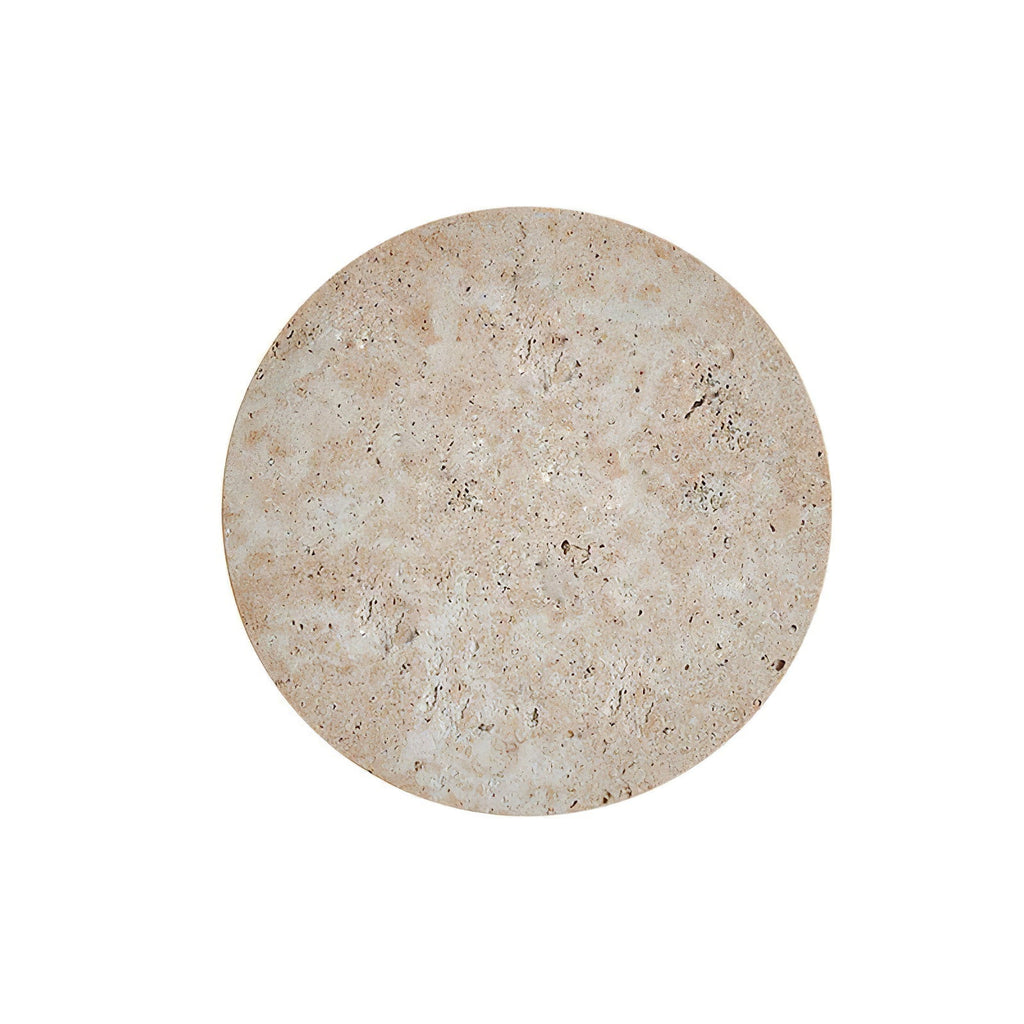 Circle Travertine Wall Light, Hardwired Wall Sconce, detail 13