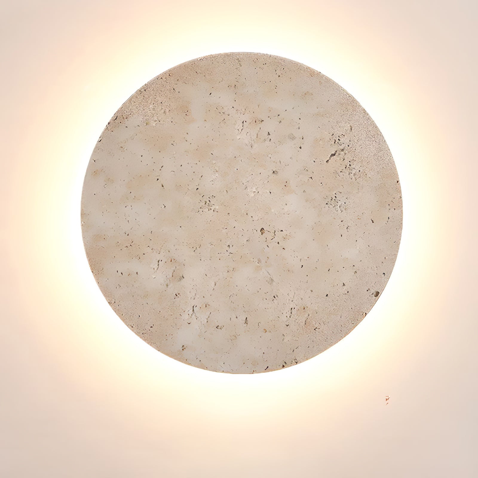 Circle Travertine Wall Light, Hardwired Wall Sconce, detail 8