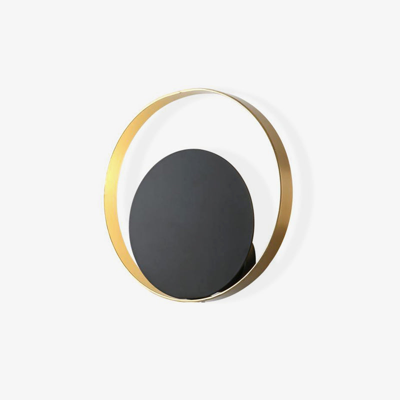Circle Wall Light, Bedroom Wall Sconce, Metal, Dia 26cm x H 26cm