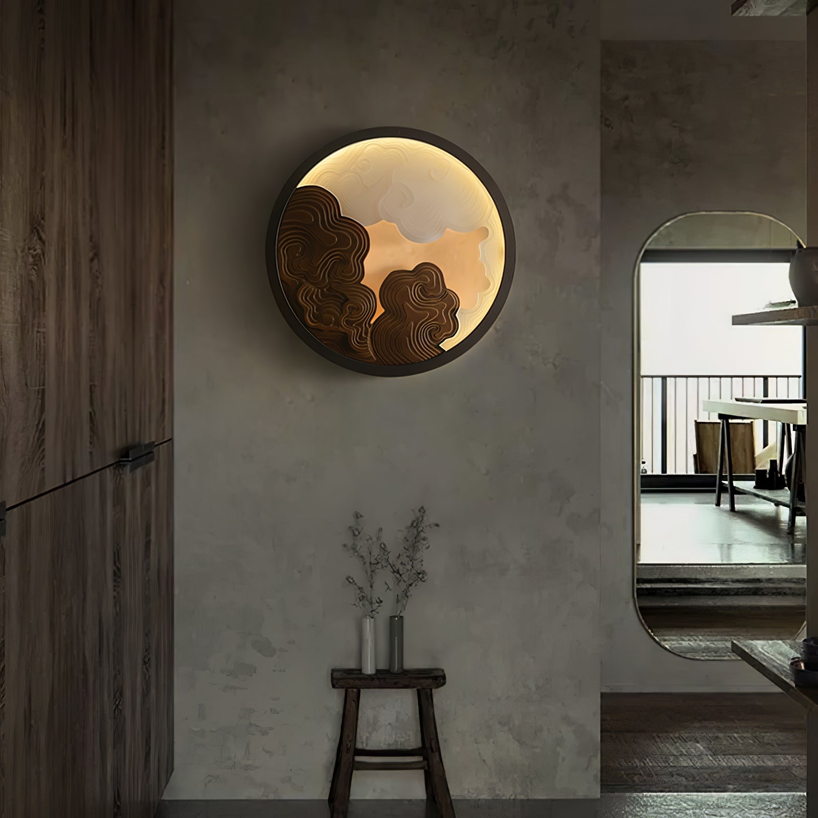 Cirrus Vista Wall Light, Hardwired Wall Sconce, detail 4