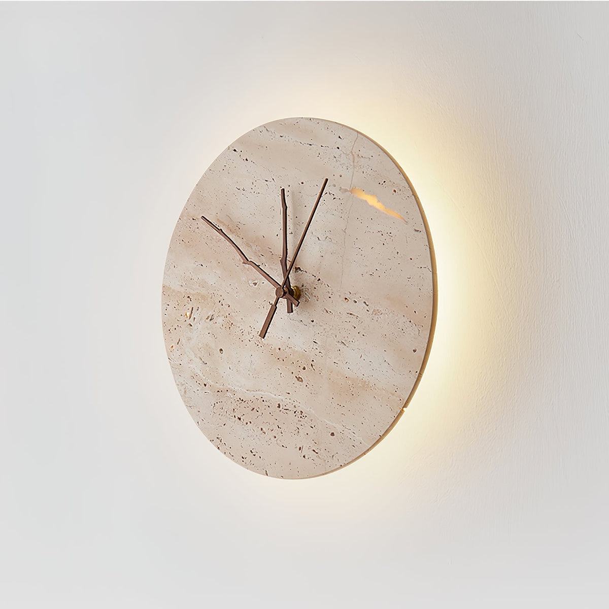 Clock Travertine Wall Light, Hardwired Wall Sconce, detail 6