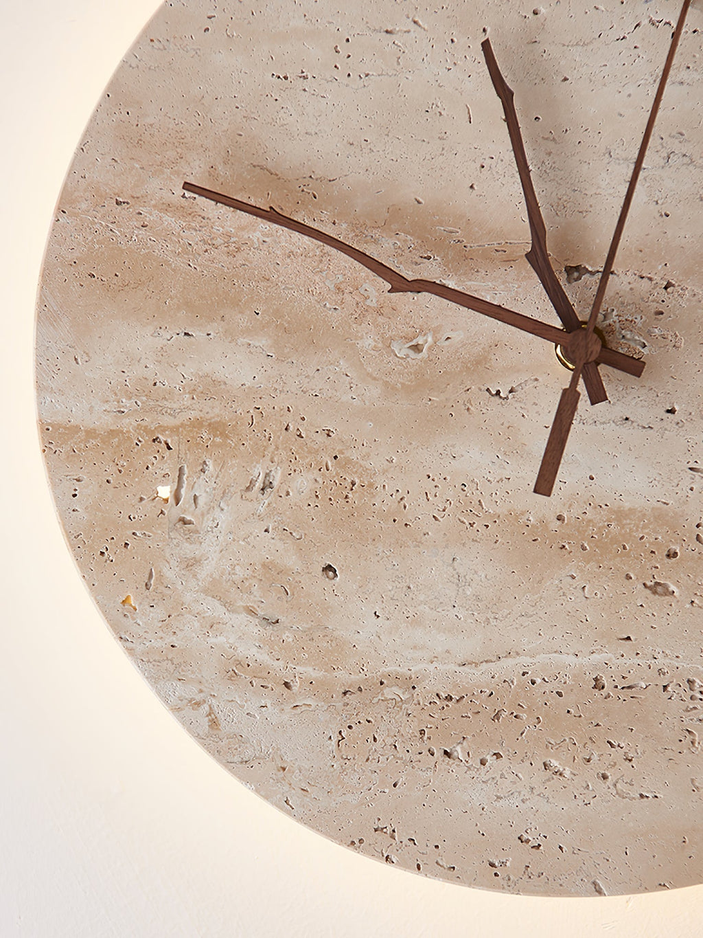 Clock Travertine Wall Light, Hardwired Wall Sconce, detail 7
