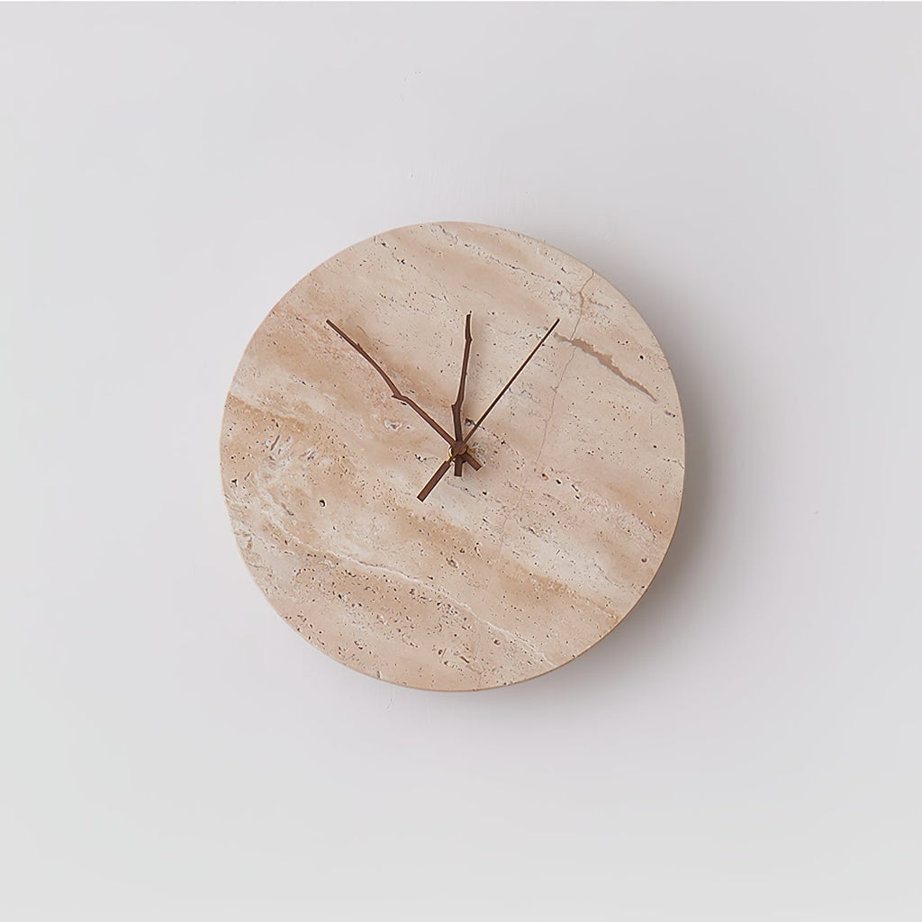 Clock Travertine Wall Light, Hardwired Wall Sconce, detail 8
