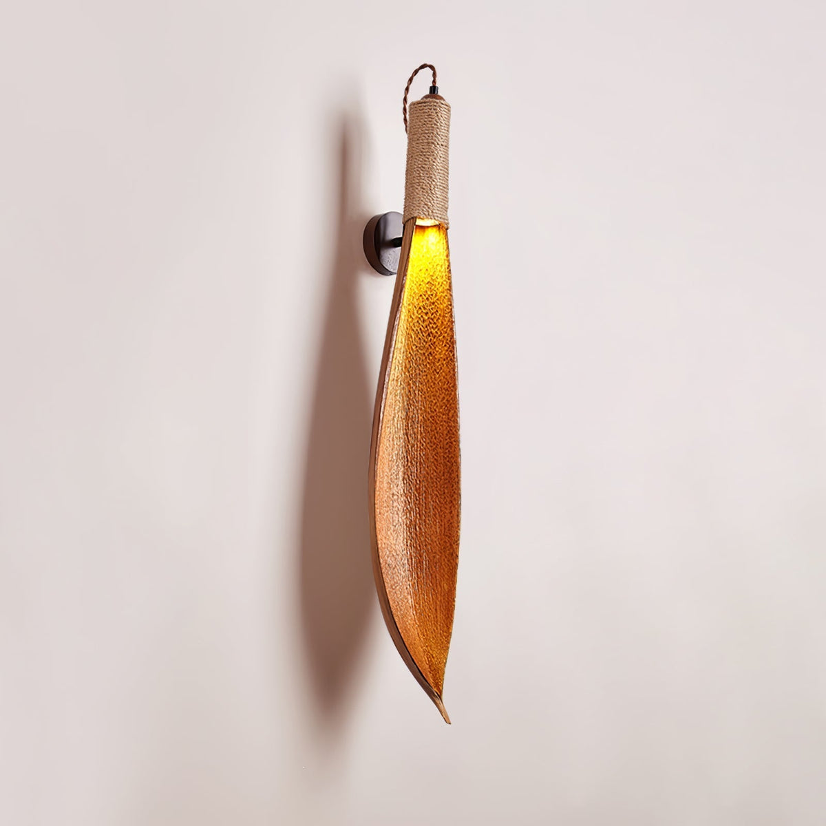 Cocoa Leaf Wall Light, Hardwired Wall Sconce, detail 12