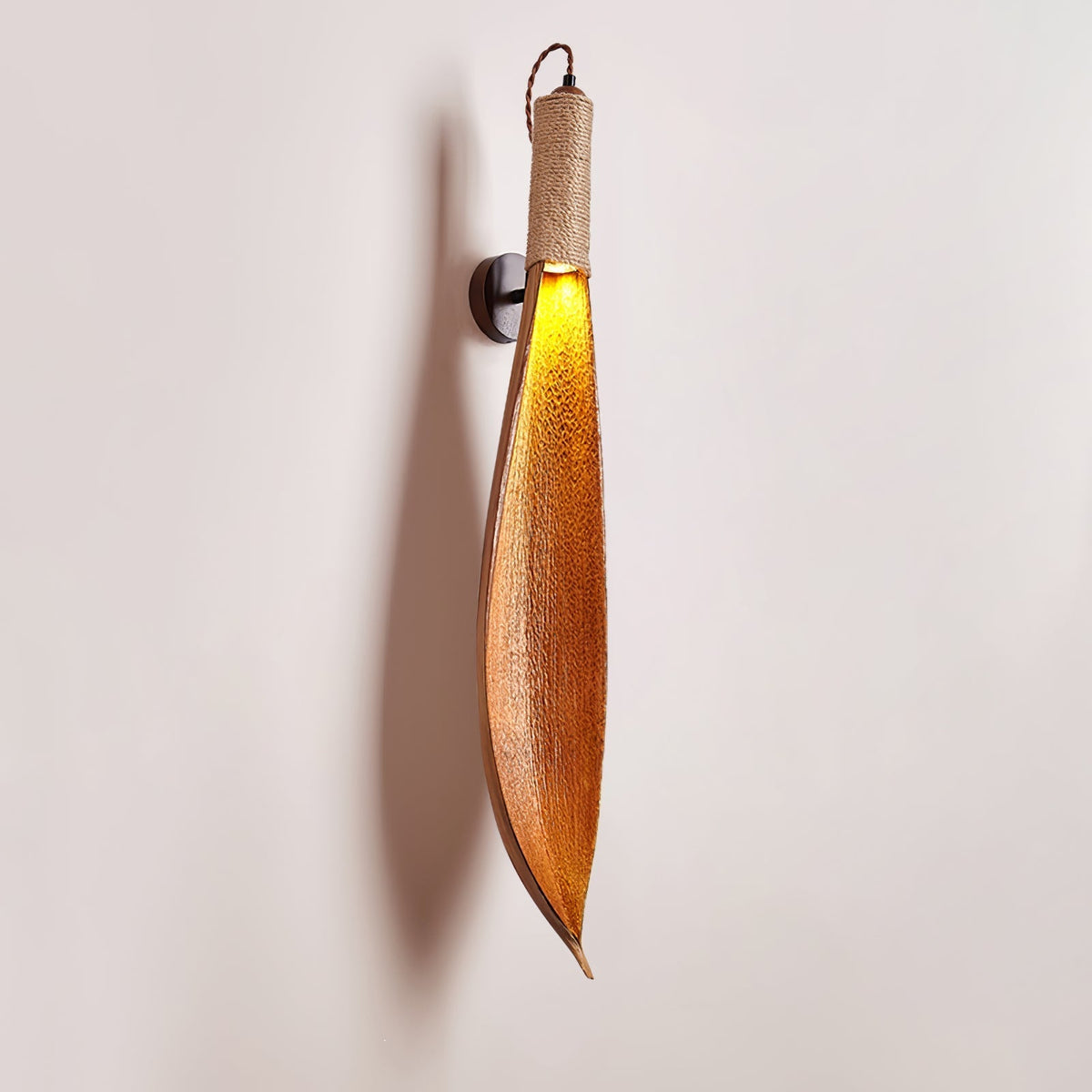 Cocoa Leaf Wall Light, Hardwired Wall Sconce, detail 13