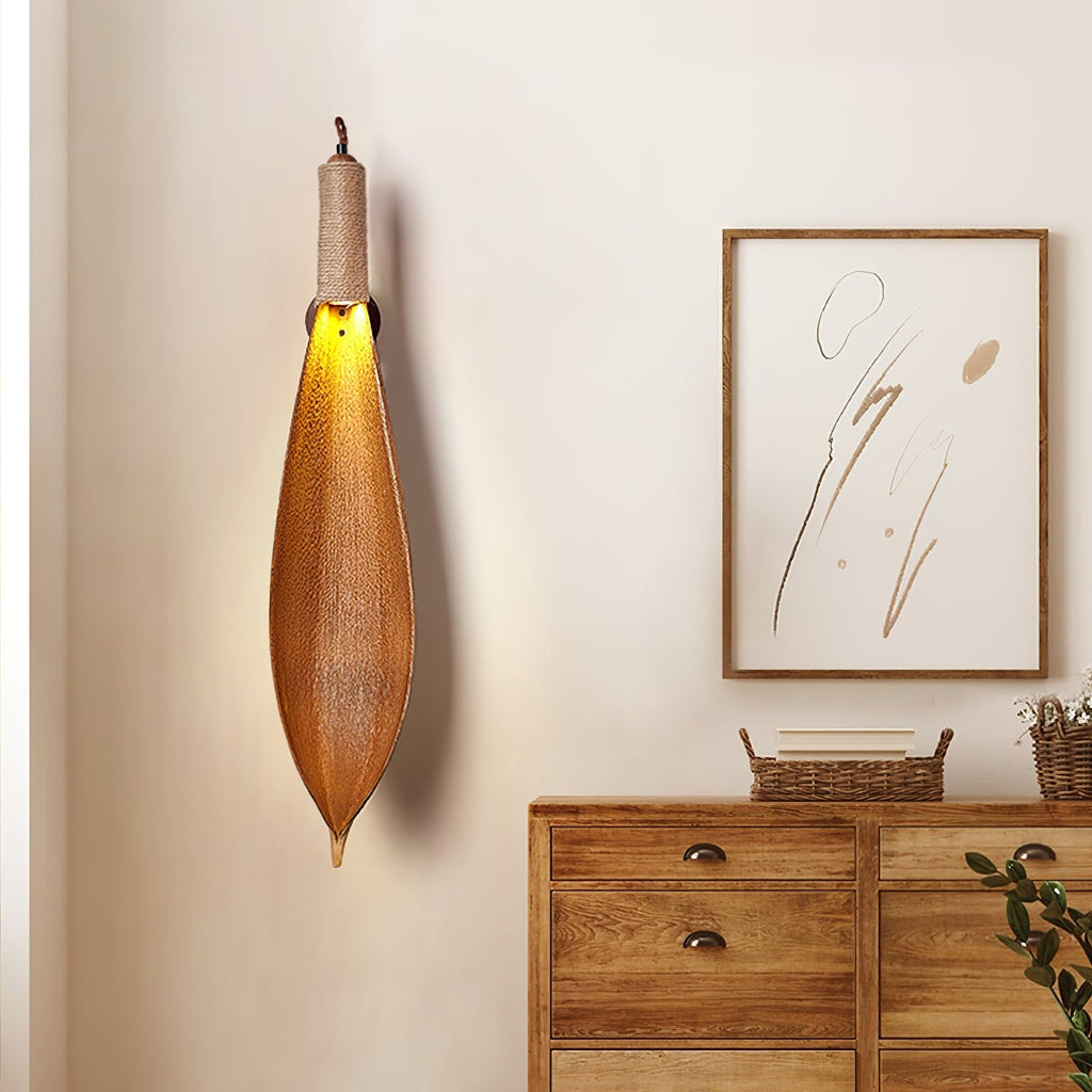 Cocoa Leaf Wall Light, Hardwired Wall Sconce, detail 6