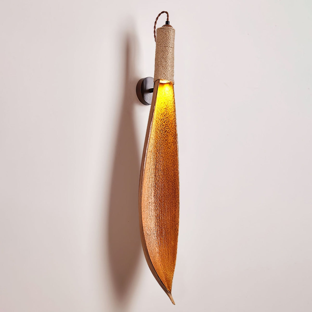 Cocoa Leaf Wall Light, Hardwired Wall Sconce, detail 15