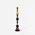 Colorful Circular Ball Floor Light, Floor Lamp, Metal, ∅ 9.8″ x H 63″