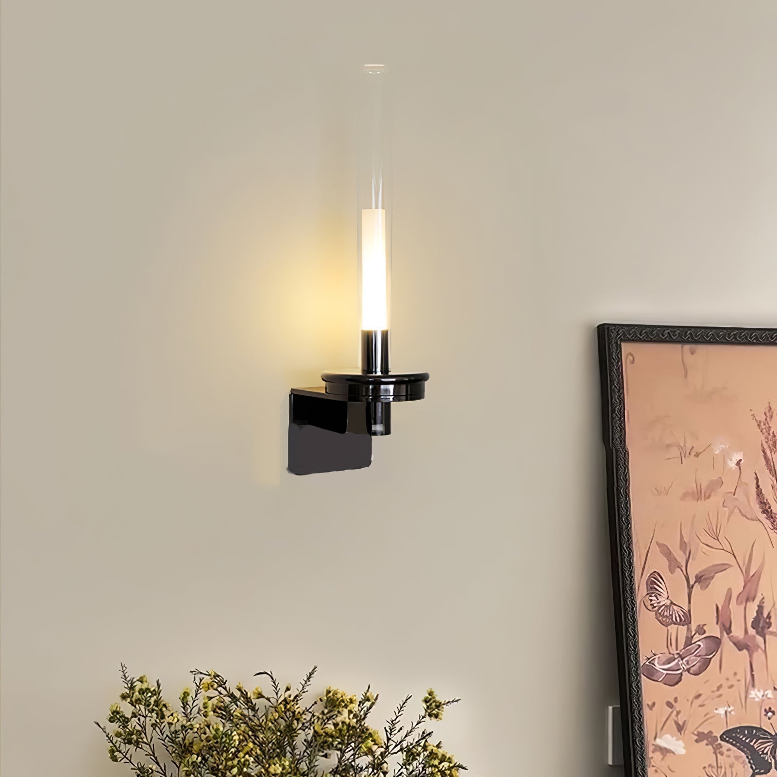 Column Torch Wall Light, Hardwired Wall Sconce, detail 3