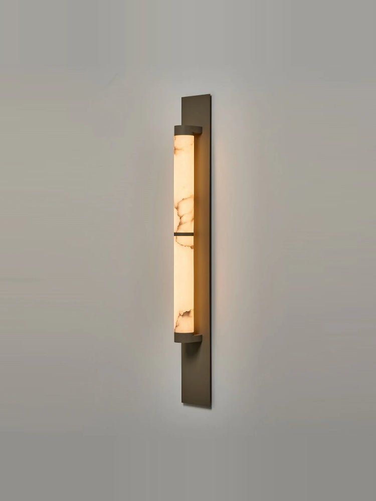 Columnar Alabaster Wall Light, Hardwired Wall Sconce, detail 15