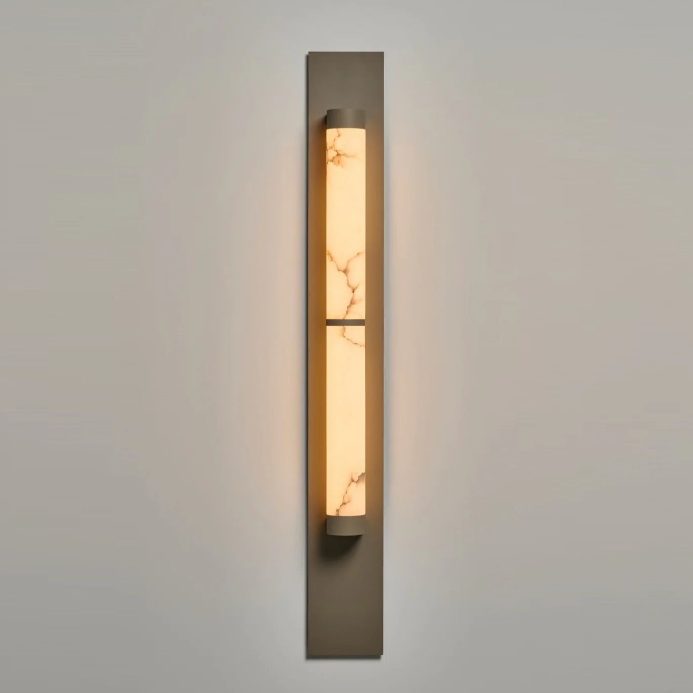 Columnar Alabaster Wall Light, Hardwired Wall Sconce, detail 8