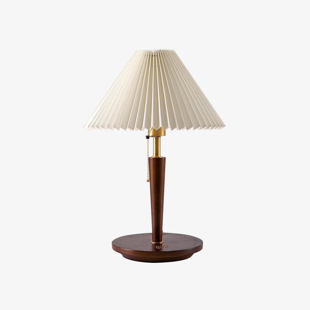 Cone Pleated Fabric Table Light, Bedside Table Lamp, detail 5