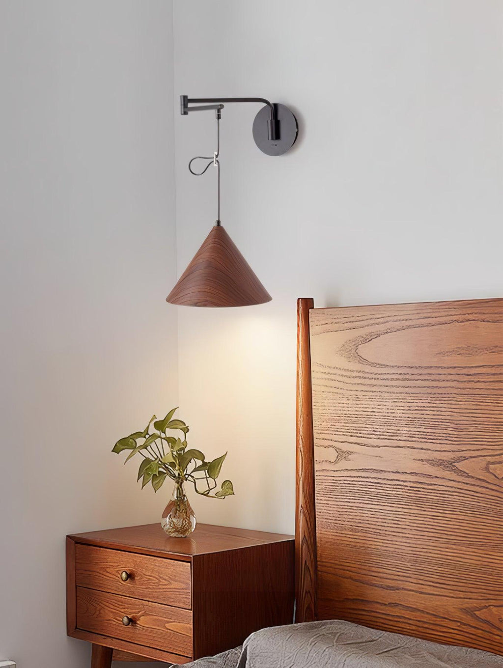 Cone Pivot Arm Wall Light, Hardwired Wall Sconce, detail 5