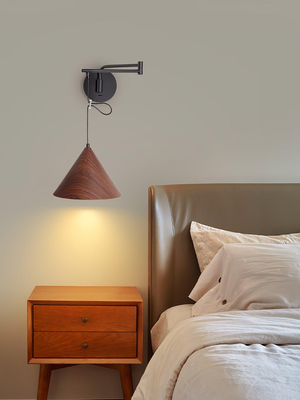 Cone Pivot Arm Wall Light, Hardwired Wall Sconce, detail 3