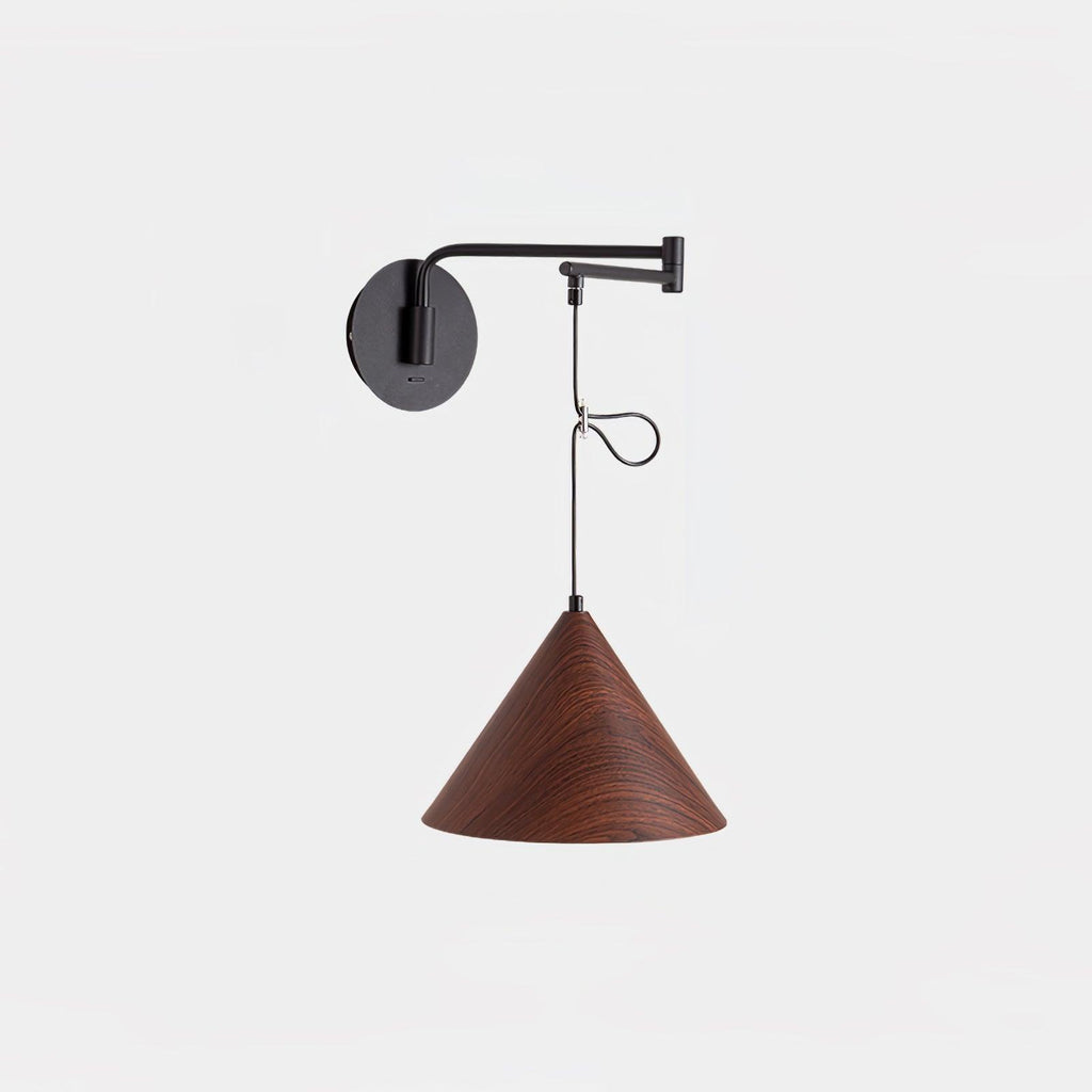 Cone Pivot Arm Wall Light, Hardwired Wall Sconce, detail 6