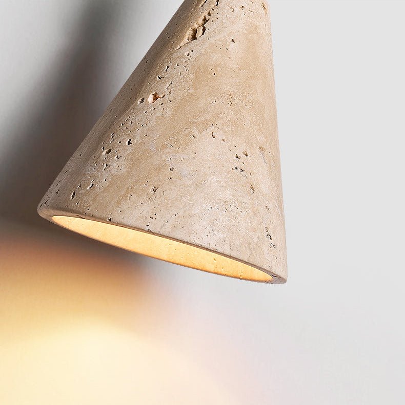 Cone Wood Bead Wall Light, Hardwired Wall Sconce, detail 4