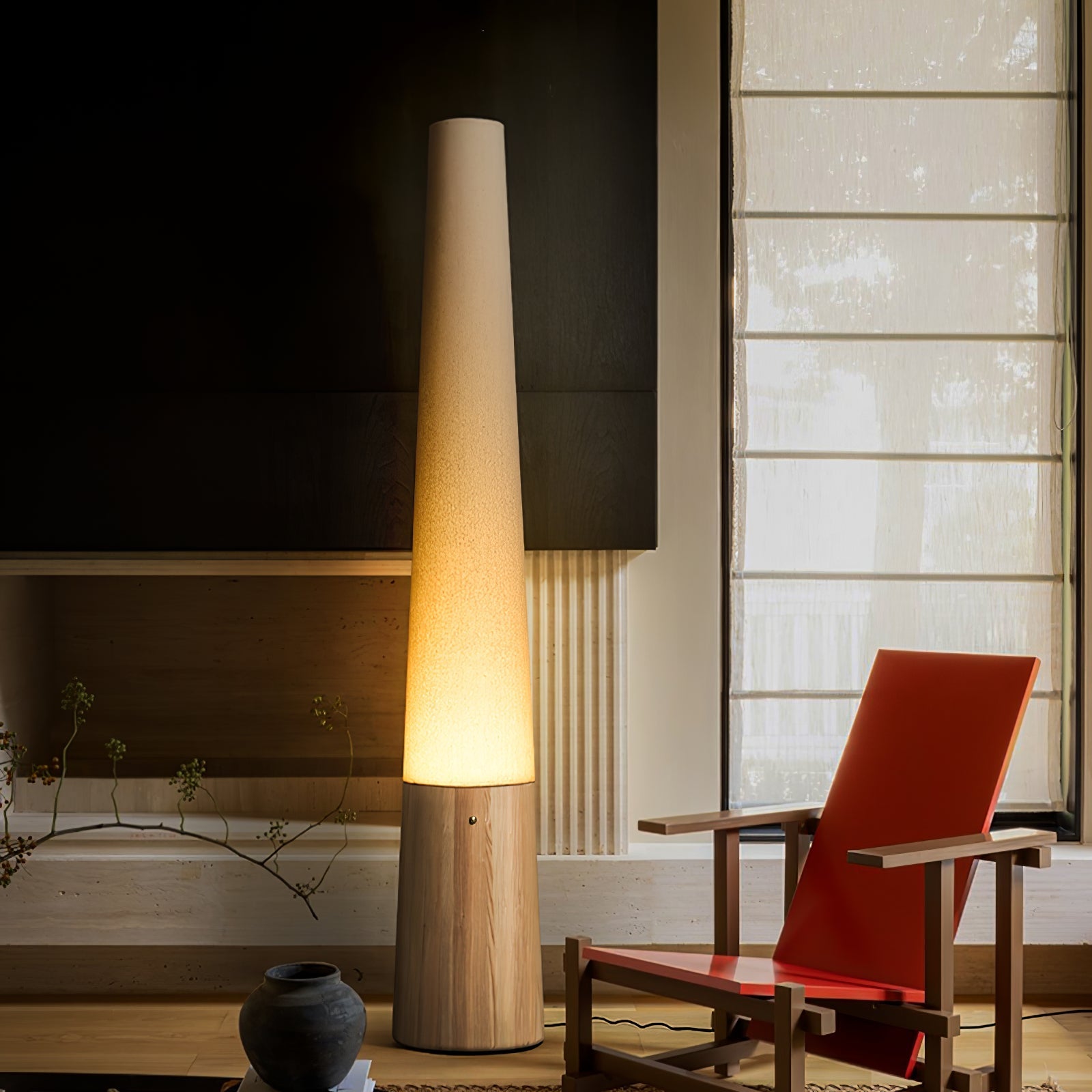 Cone Wooden Floor Light, Floor Lamp, detail 13