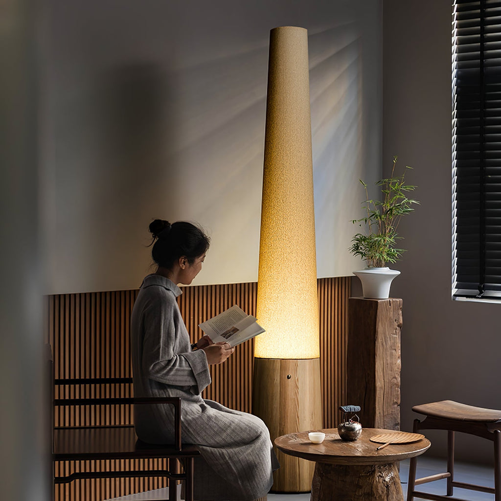 Cone Wooden Floor Light, Floor Lamp, detail 3