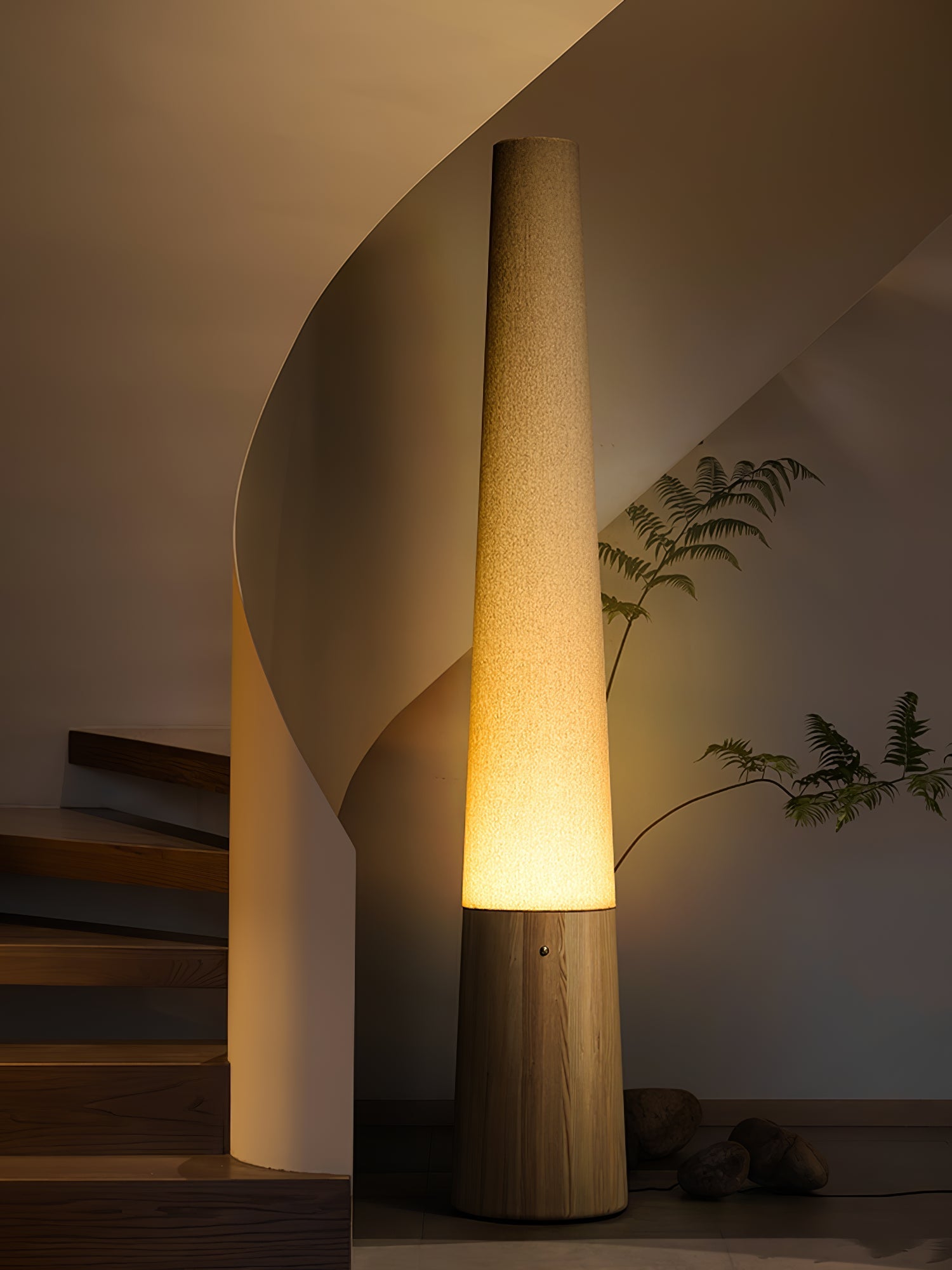 Cone Wooden Floor Light, Floor Lamp, detail 4
